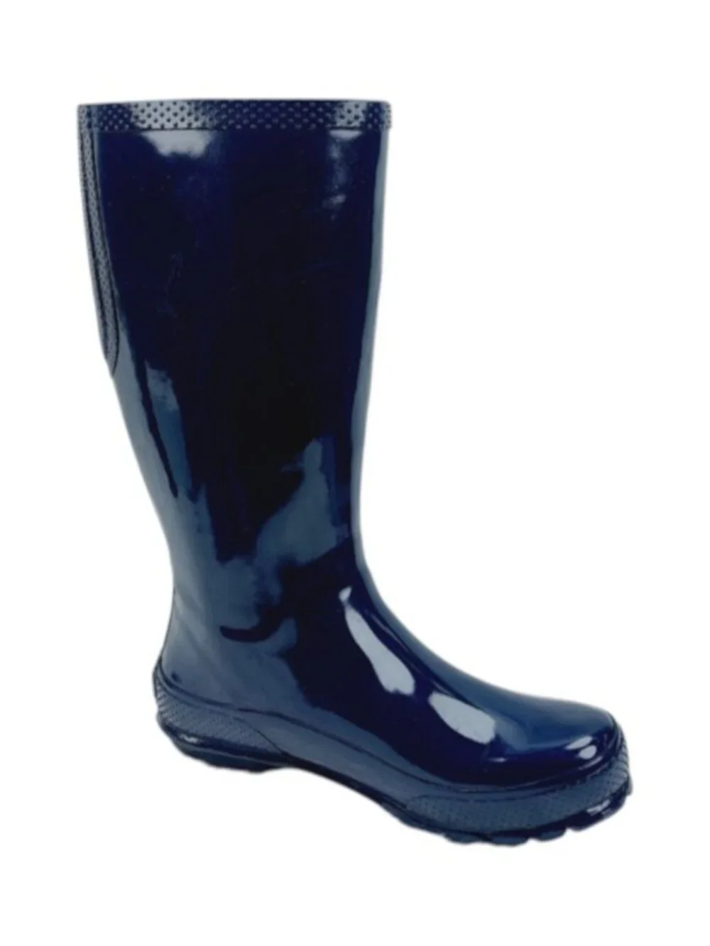 Crocs Women's Navy Tall Gloss Rubber Mid-Calf Outdoor Rain Boots Size 7